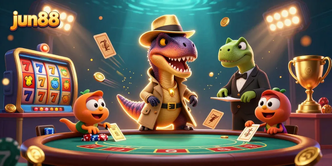 Enjoy exciting gameplay at jun88 with a velociraptor card counter and thrilling casino elements.