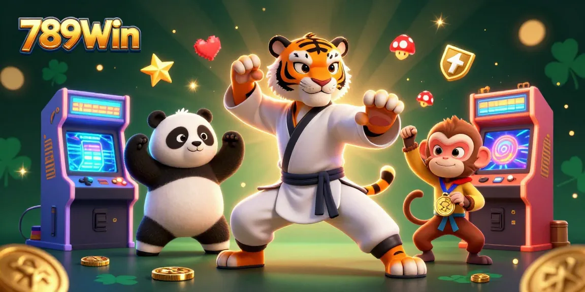 Experience high-energy gameplay at 789Win, where cartoon characters and casino icons blend for a thrilling adventure.