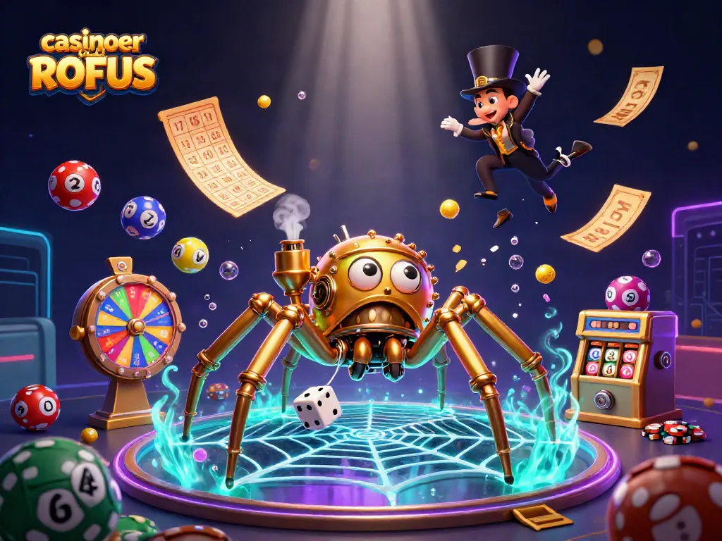 Experience casinoer uden ROFUS with a rich 3D illustration showcasing steampunk-themed gaming elements.
