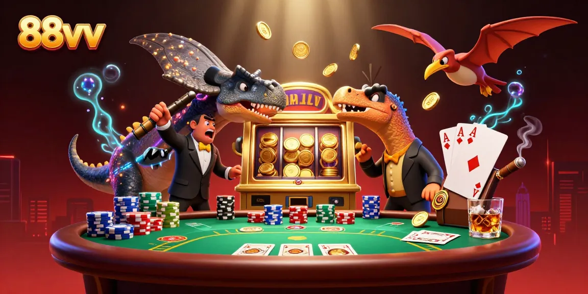 88vv brings excitement with dinosaurs headbutting slots for massive jackpot wins.